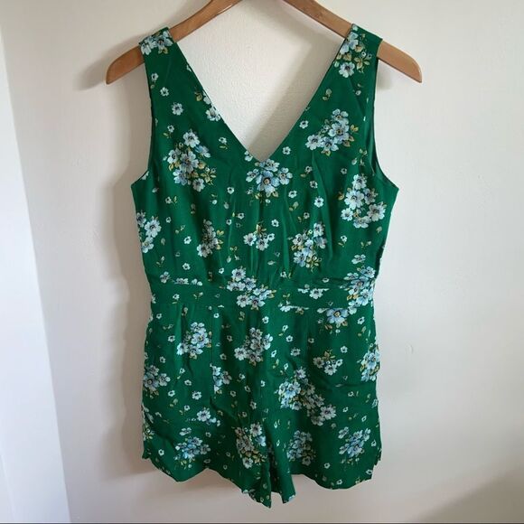 Loft - green floral pattern romper - Picture 13 of 14